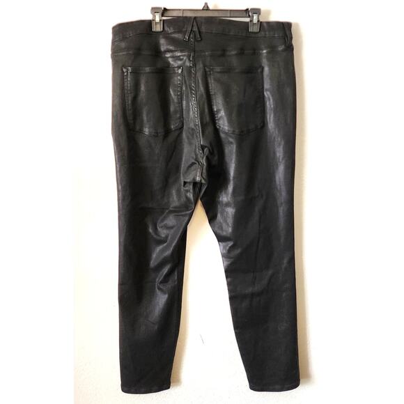 Good American Good Legs Black Coated Skinny Jeans Plus Size 24 NWOT - Picture 4 of 11